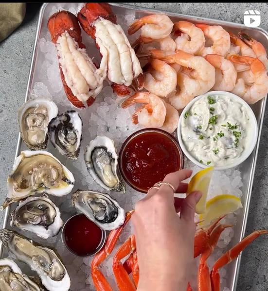 Seafood platter. Party Food Platters. Los Angeles Catering Service.